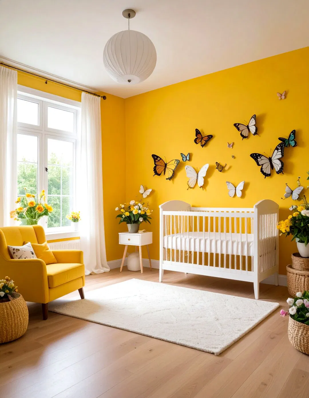 Cheerful Yellow Butterfly Garden