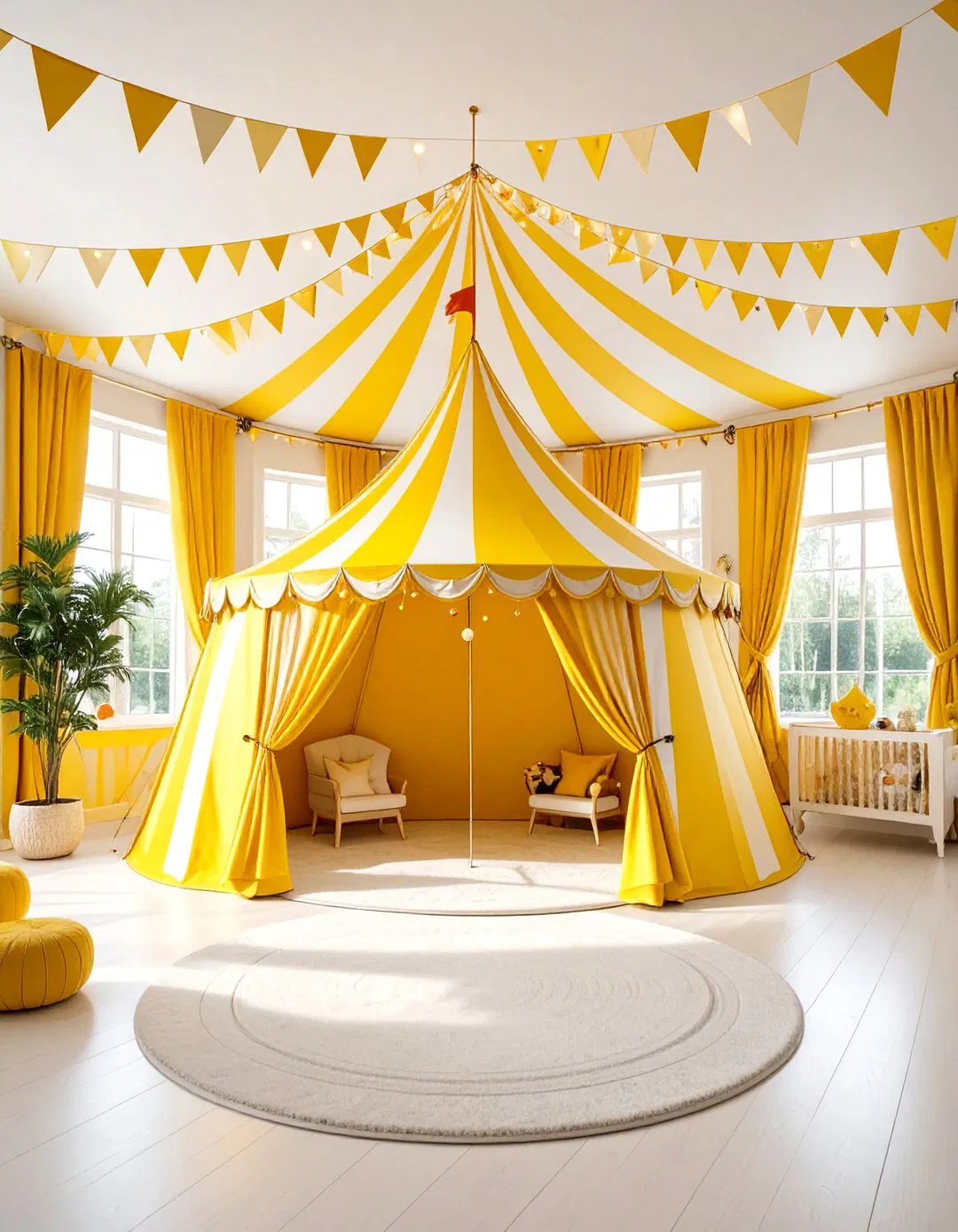 Bright Yellow Circus Fun Theme