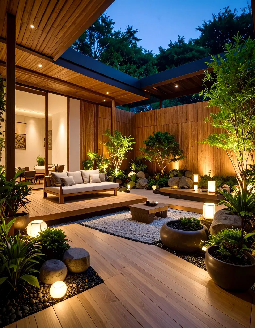 Indoor Zen Courtyard - Zen Garden Ideas