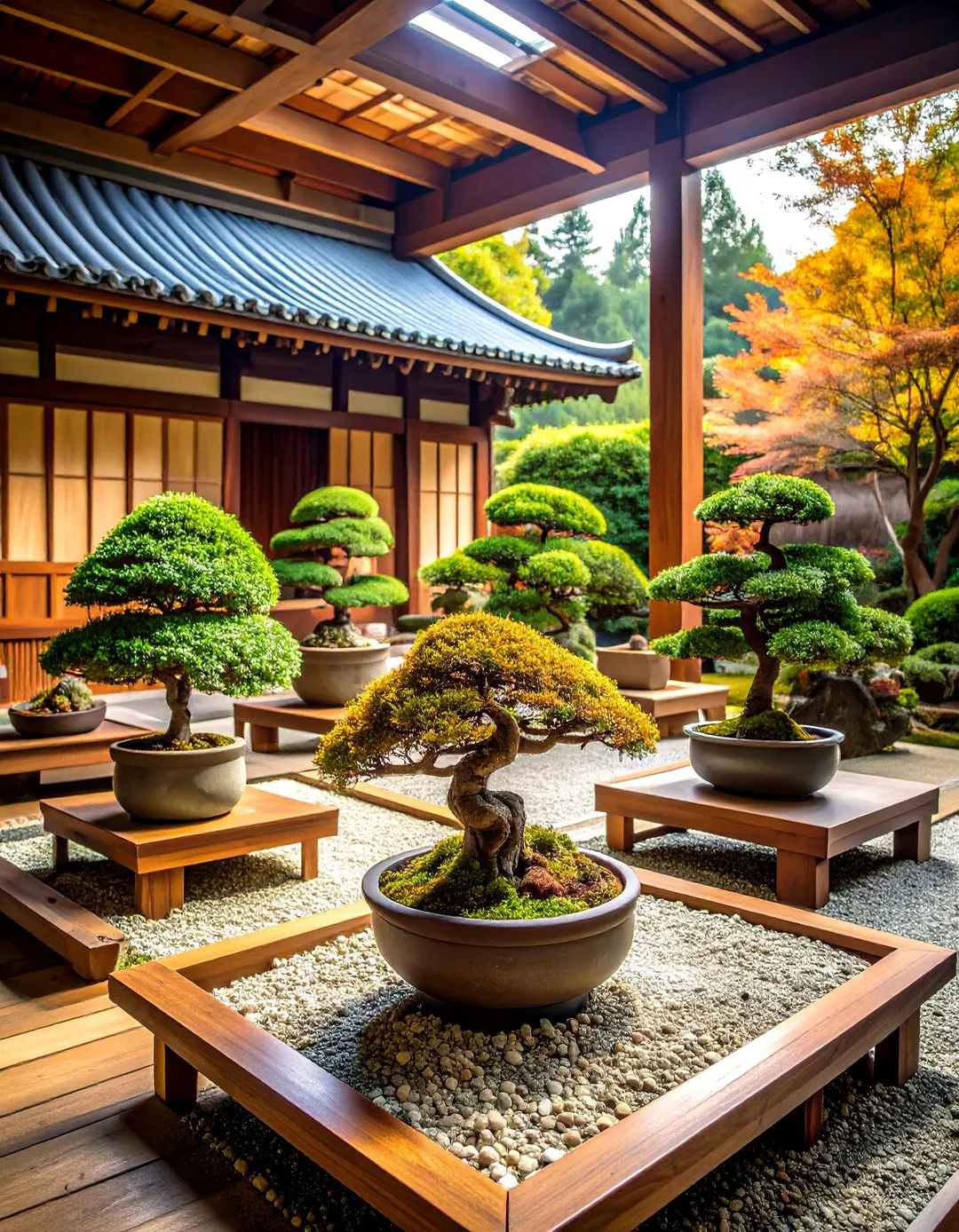 Bonsai Tree Display - Zen Garden Ideas