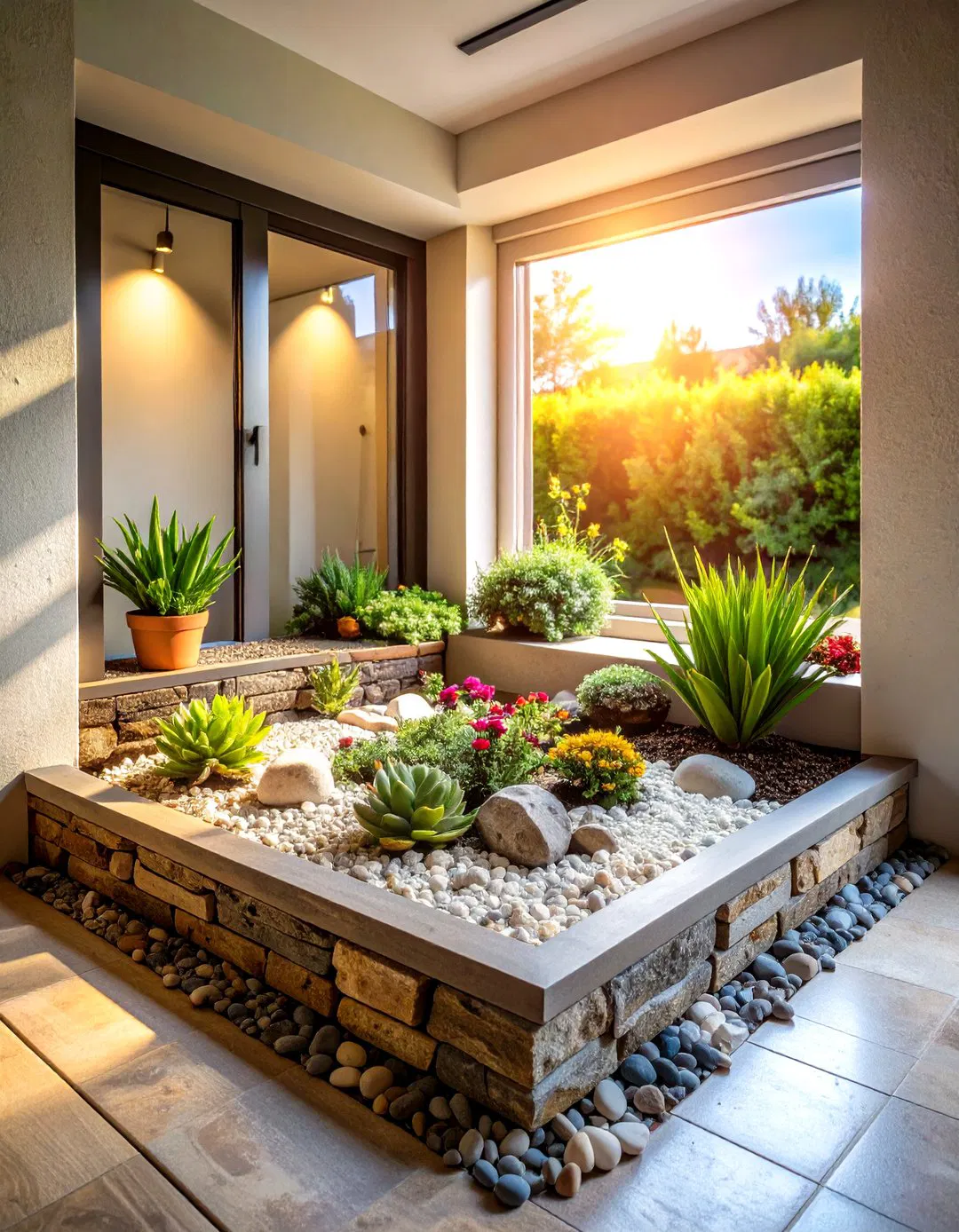 Window Well Miniature Garden - Zen Garden Ideas