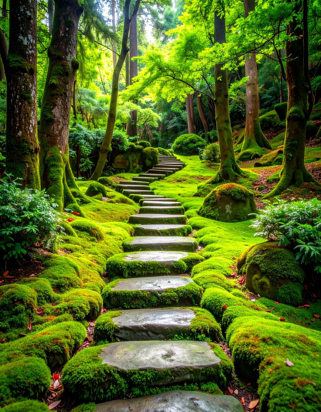 Moss-Covered Tranquil Garden - Zen Garden Ideas