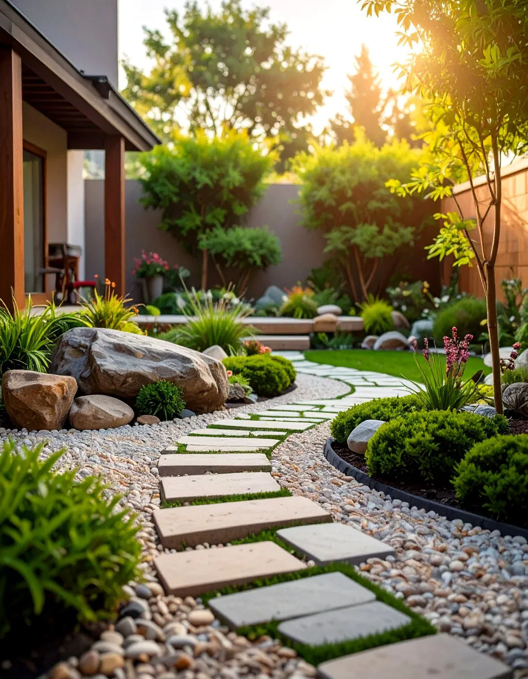Artistic Stone Groupings - Zen Garden Ideas