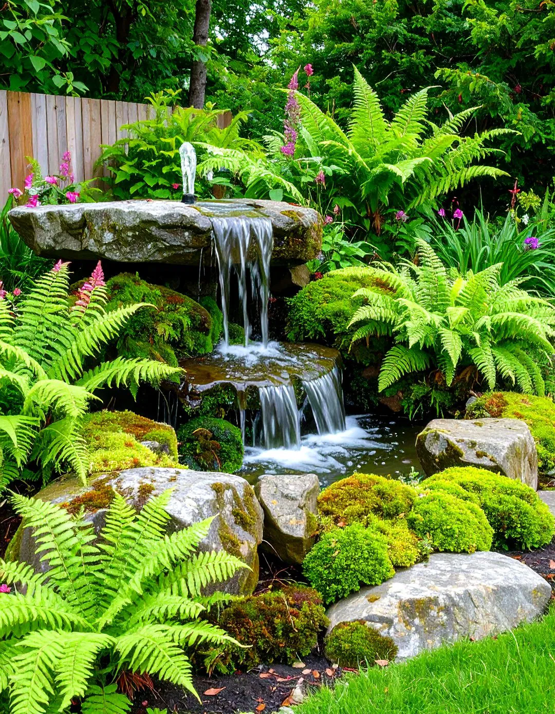 Stone Water Fountain Centerpiece - Zen Garden Ideas