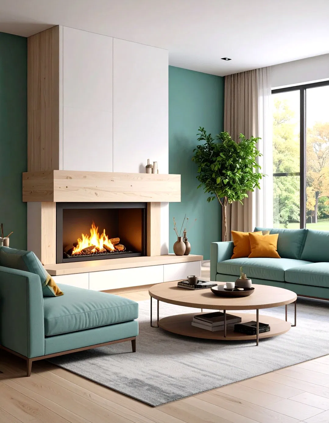 Contemporary Birch Plywood Mantel