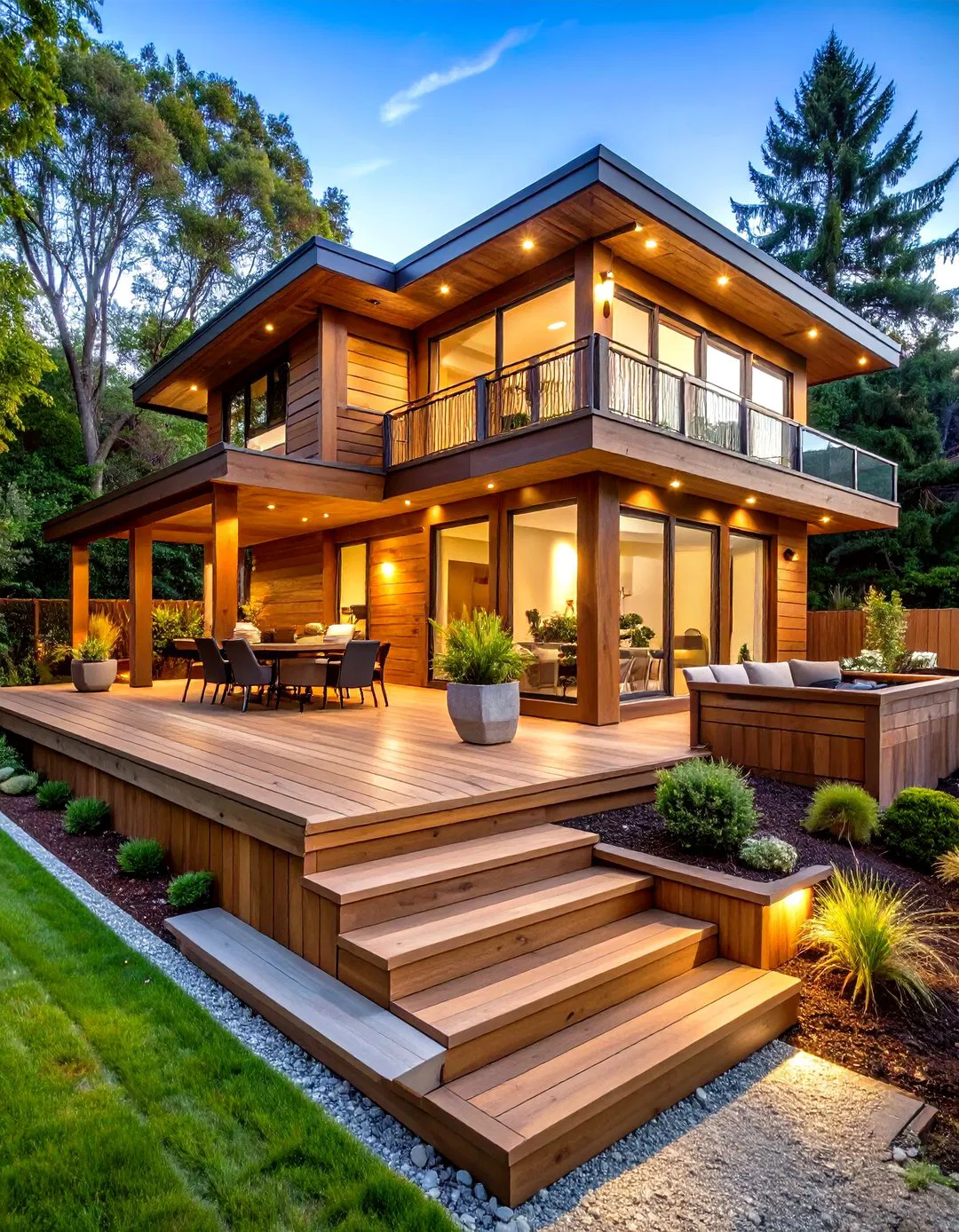 Multi Level Timber Deck Architecture