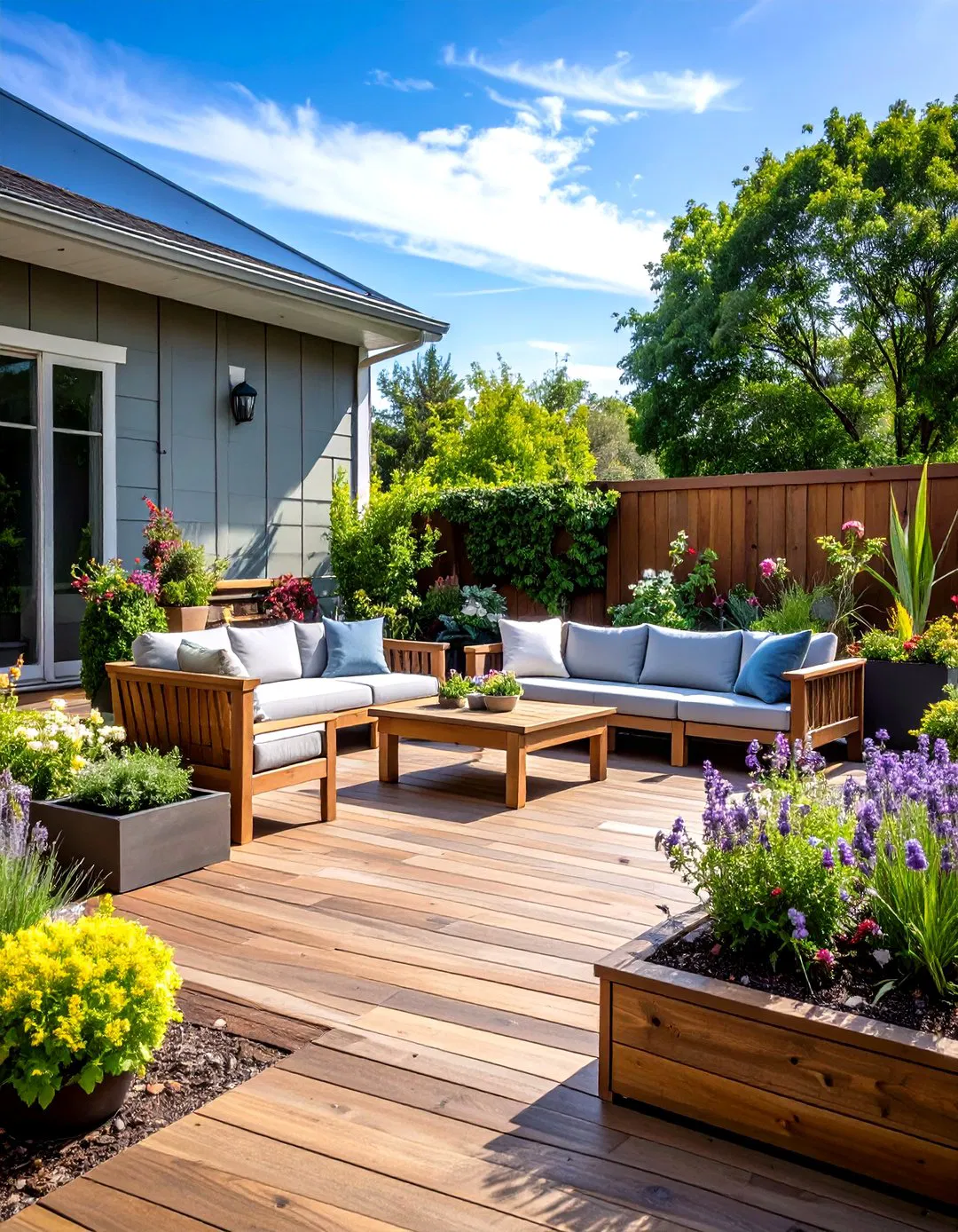 Built-In Seating Wood Deck System