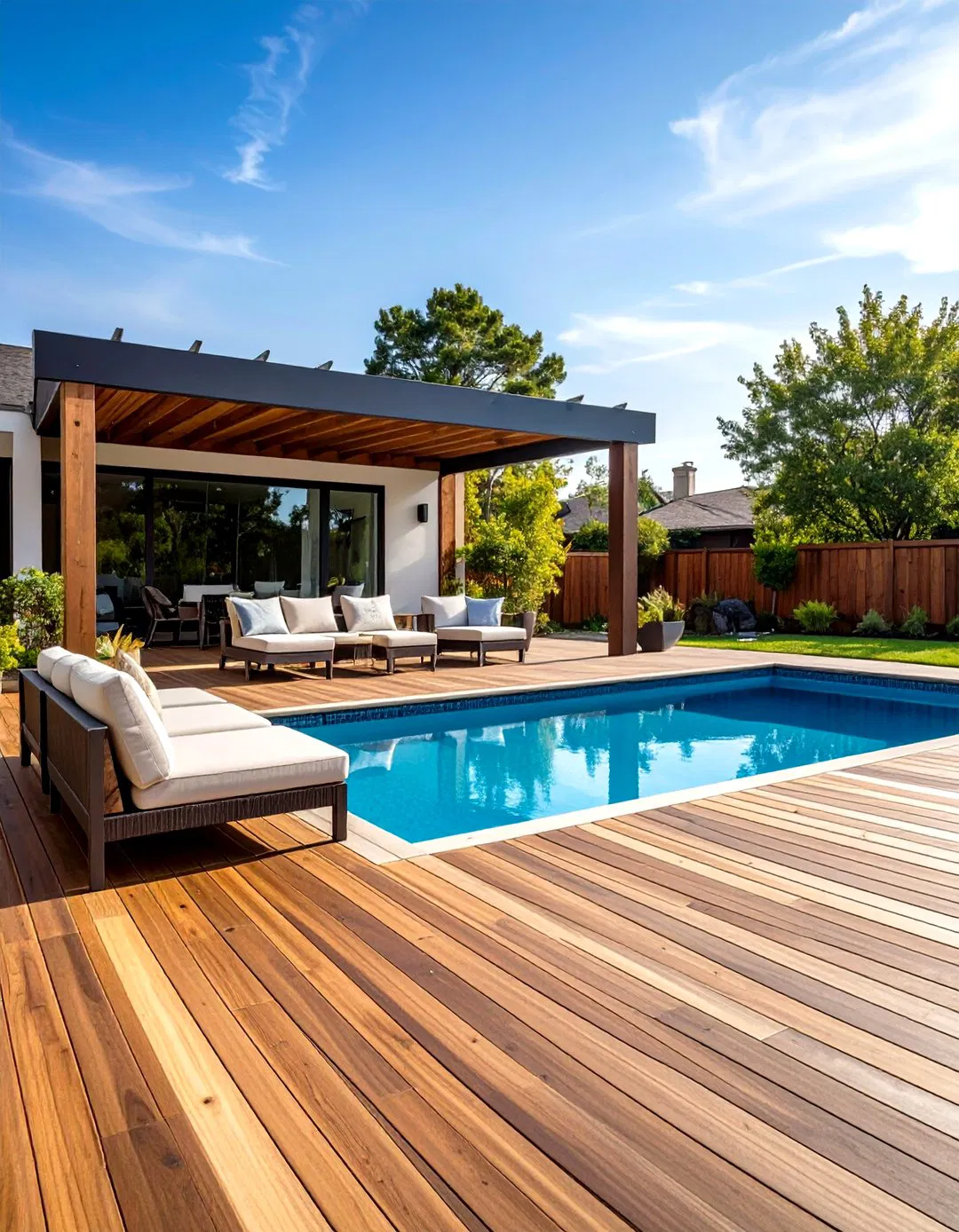 Pool Integration Timber Deck
