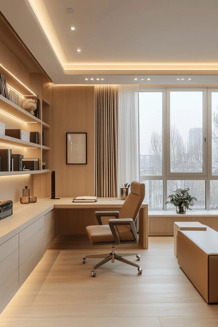 Minimalist Home Office with Streamlined Essentials