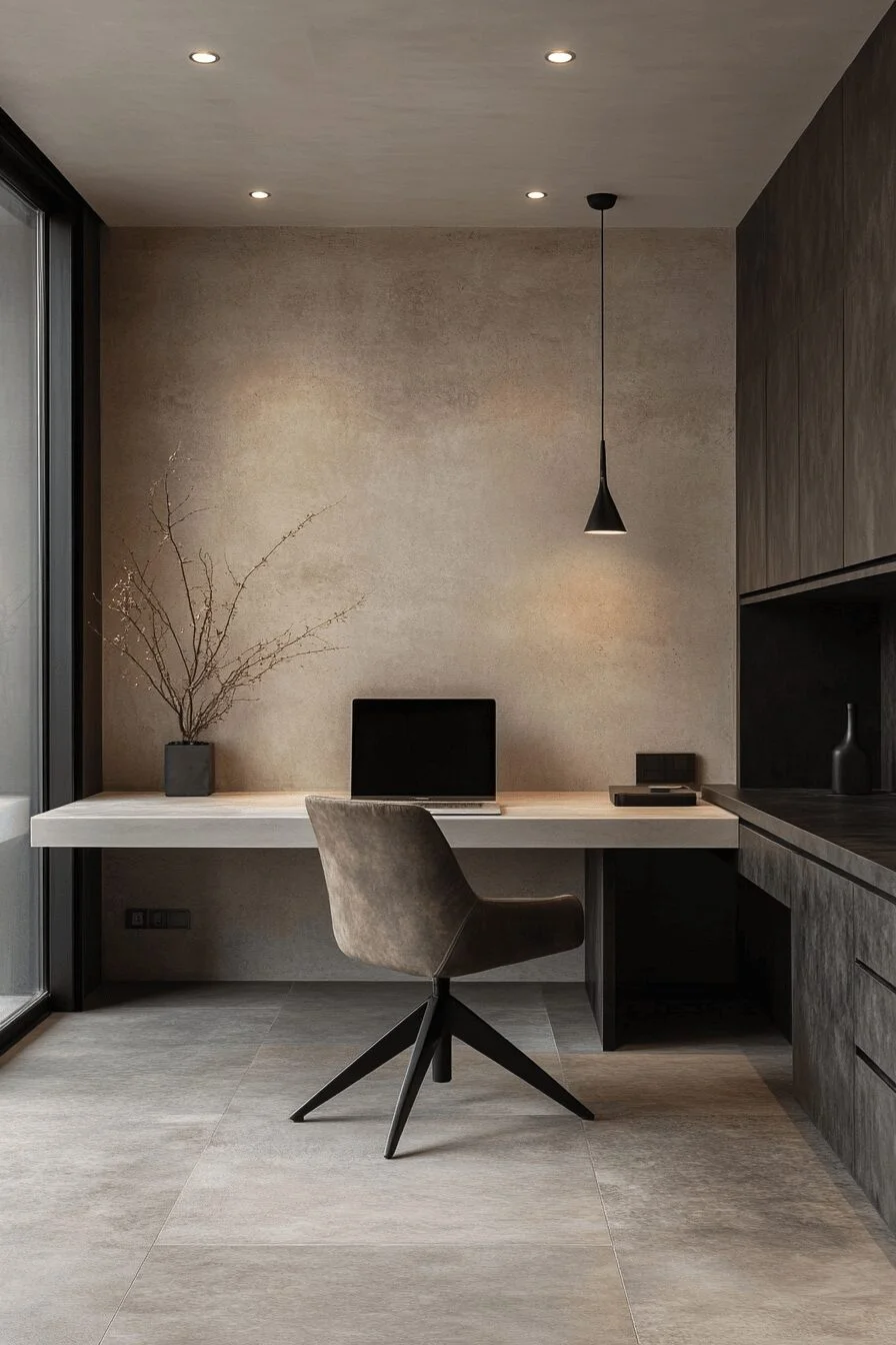 Minimalist Home Office with Defined Geometry