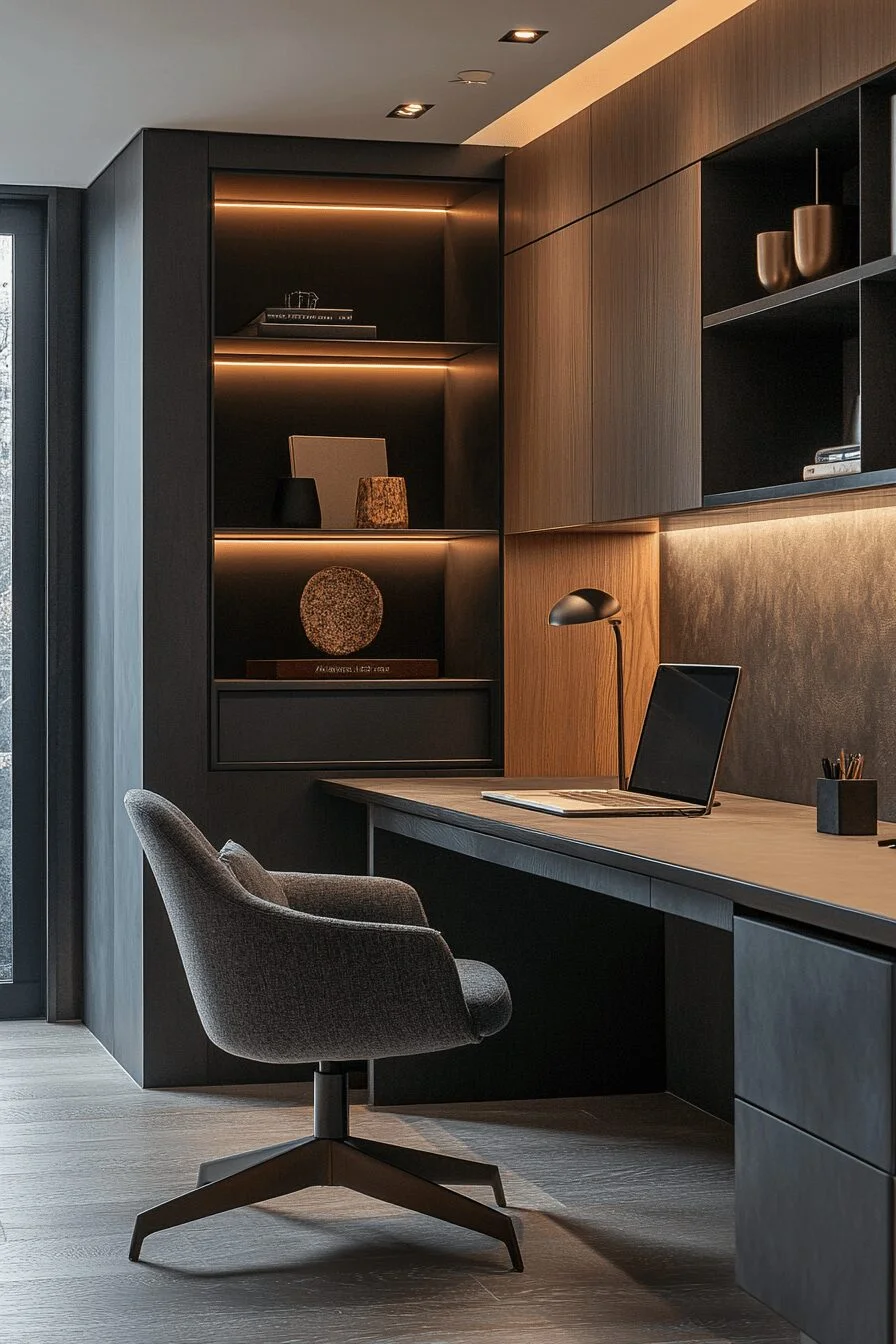 Minimalist Home Office with Functional Minimalism