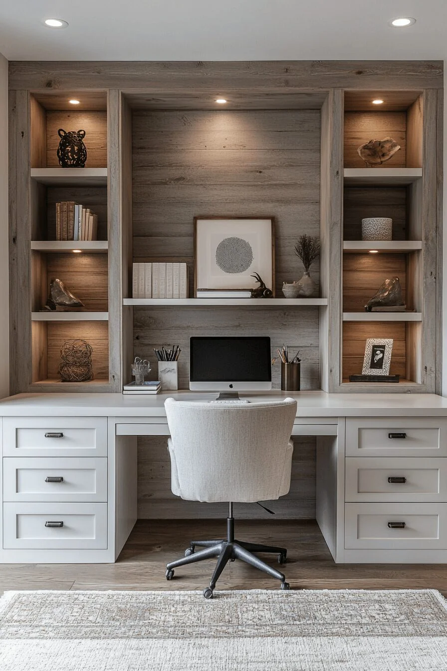 Minimalist Home Office with Harmonious Arrangement