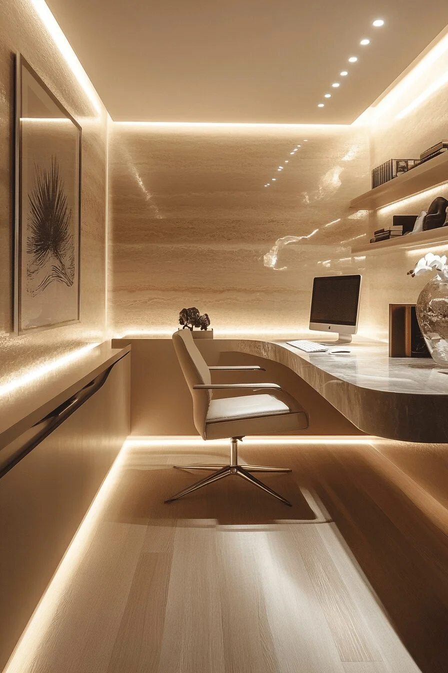 Minimalist Home Office with Seamless Flow