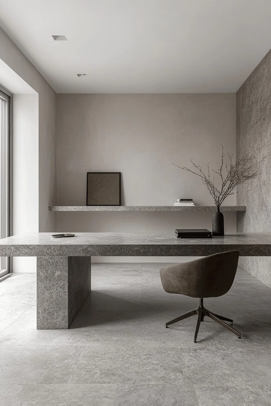 Minimalist Home Office with Architectural Simplicity