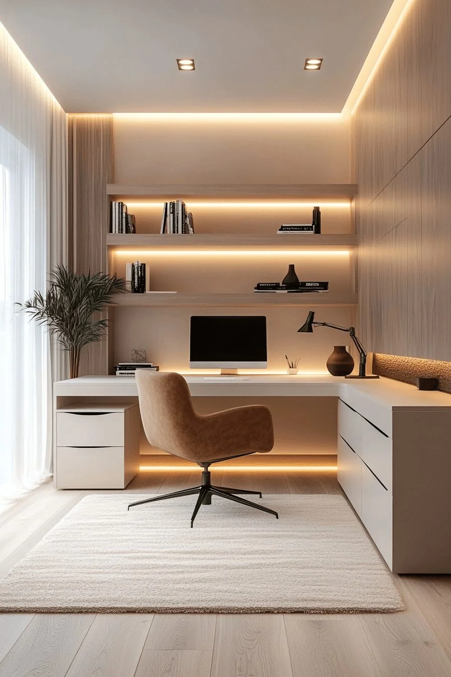 Minimalist Home Office with Visual Calm