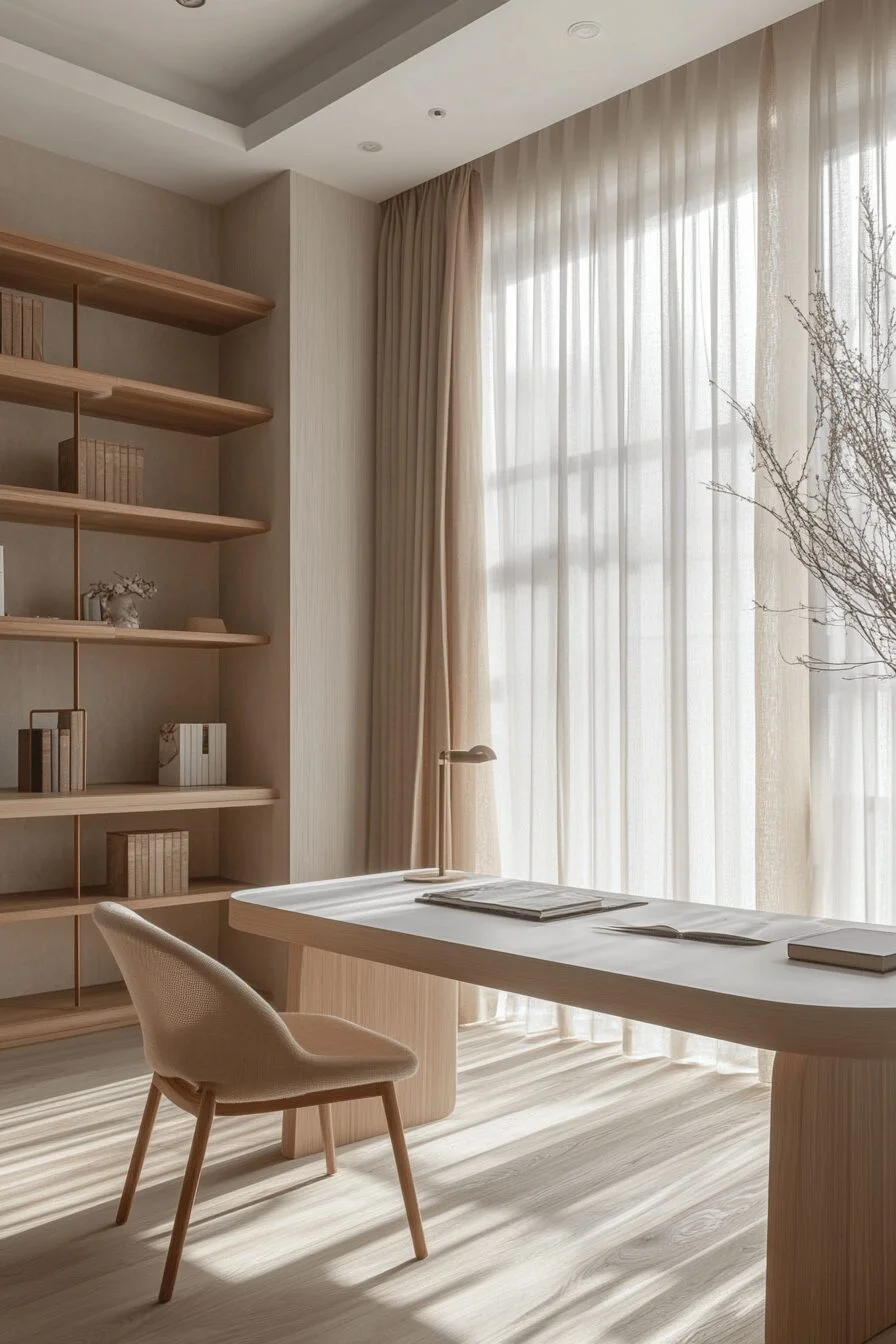 Minimalist Home Office with Spacious Framework