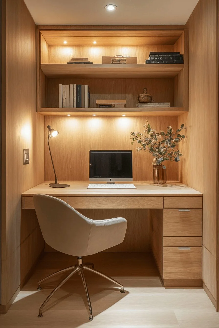 Minimalist Home Office with Focused Precision