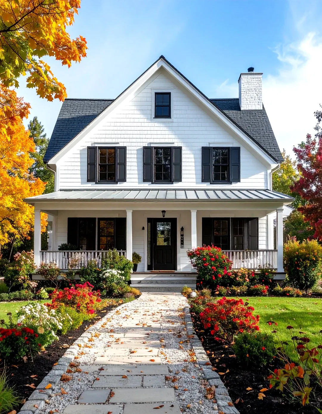 Future Maintenance Planning - White Farmhouse with Black Windows