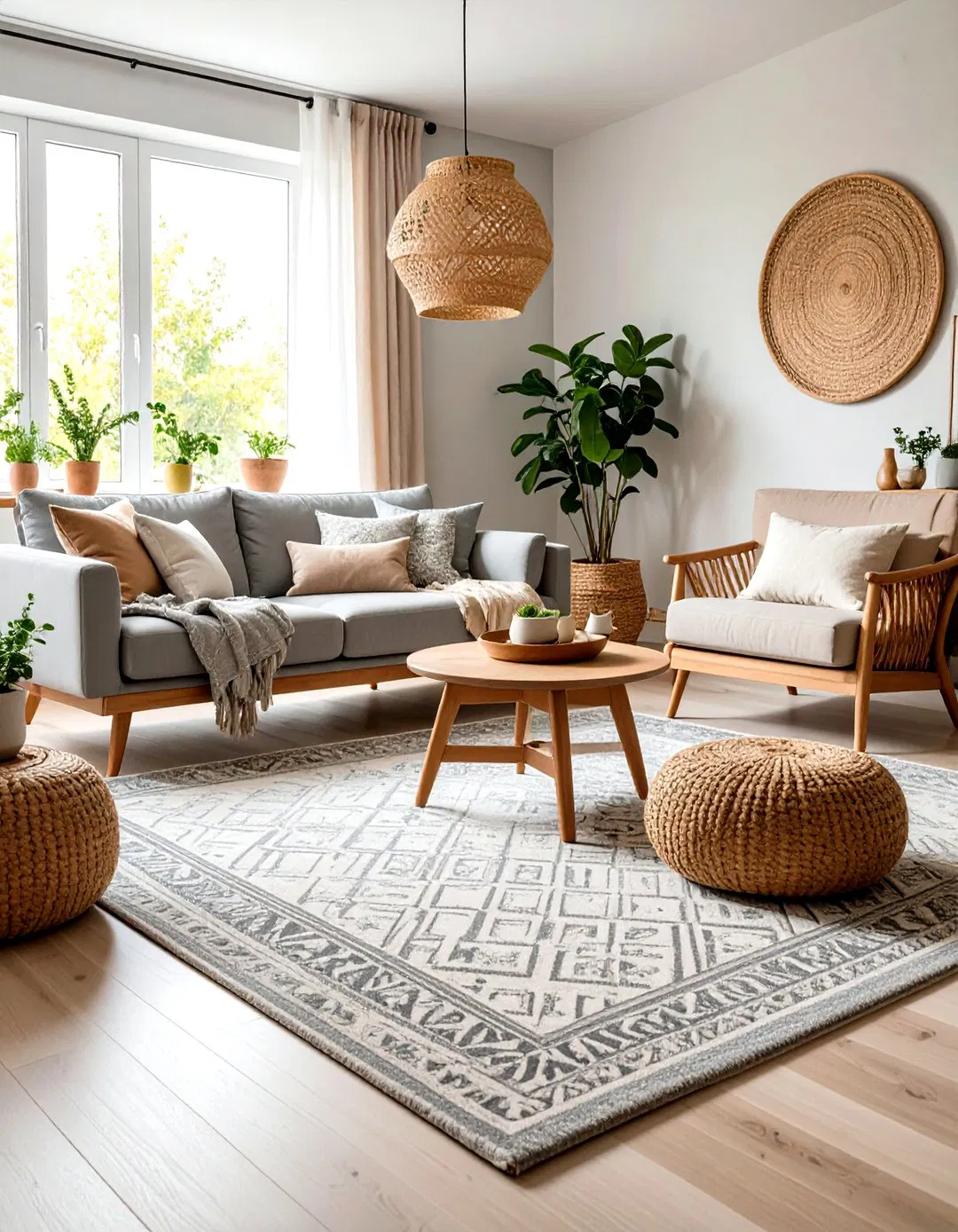 Light Grey Rug Monochromatic Styling