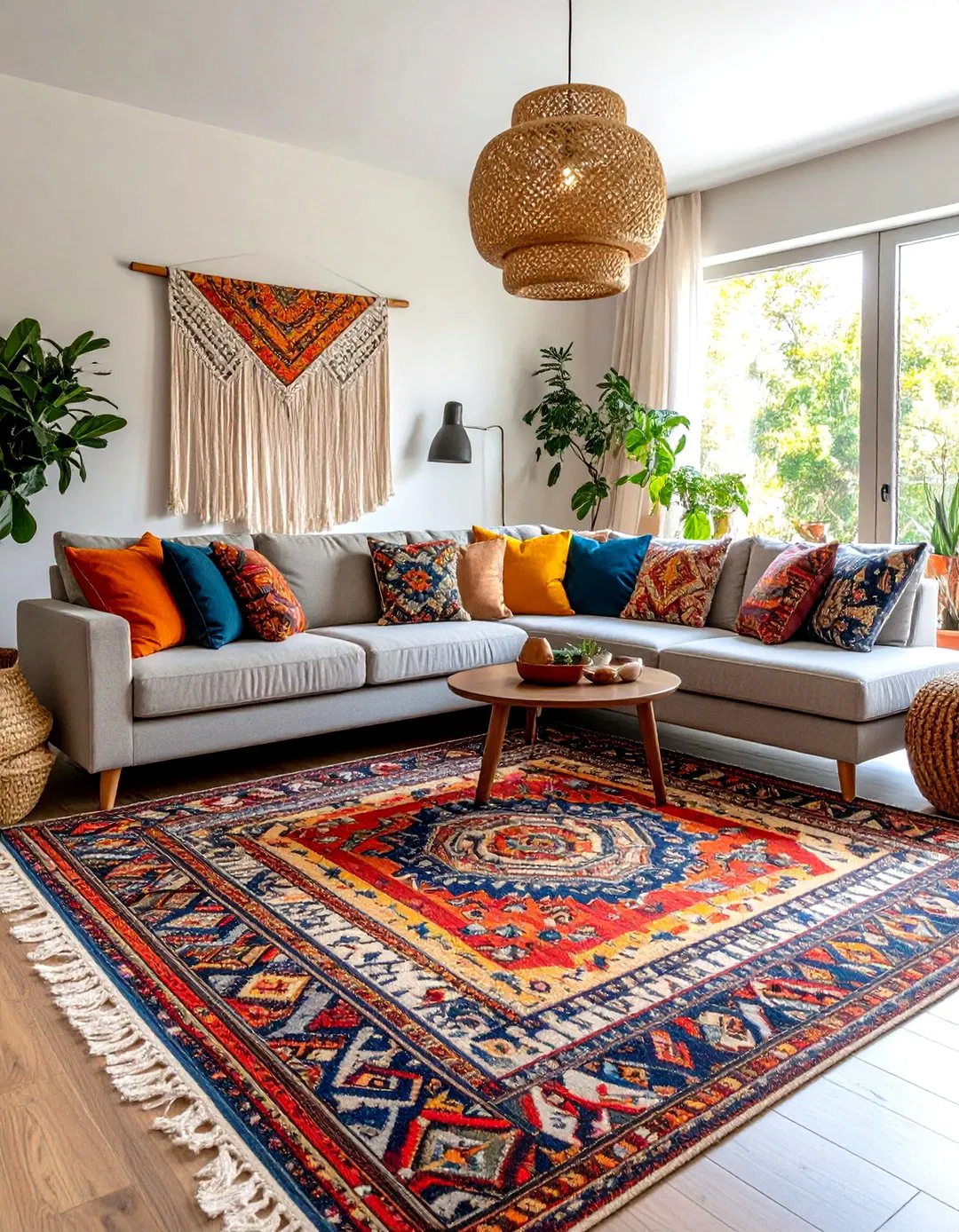 Multi Color Pattern Rug Design