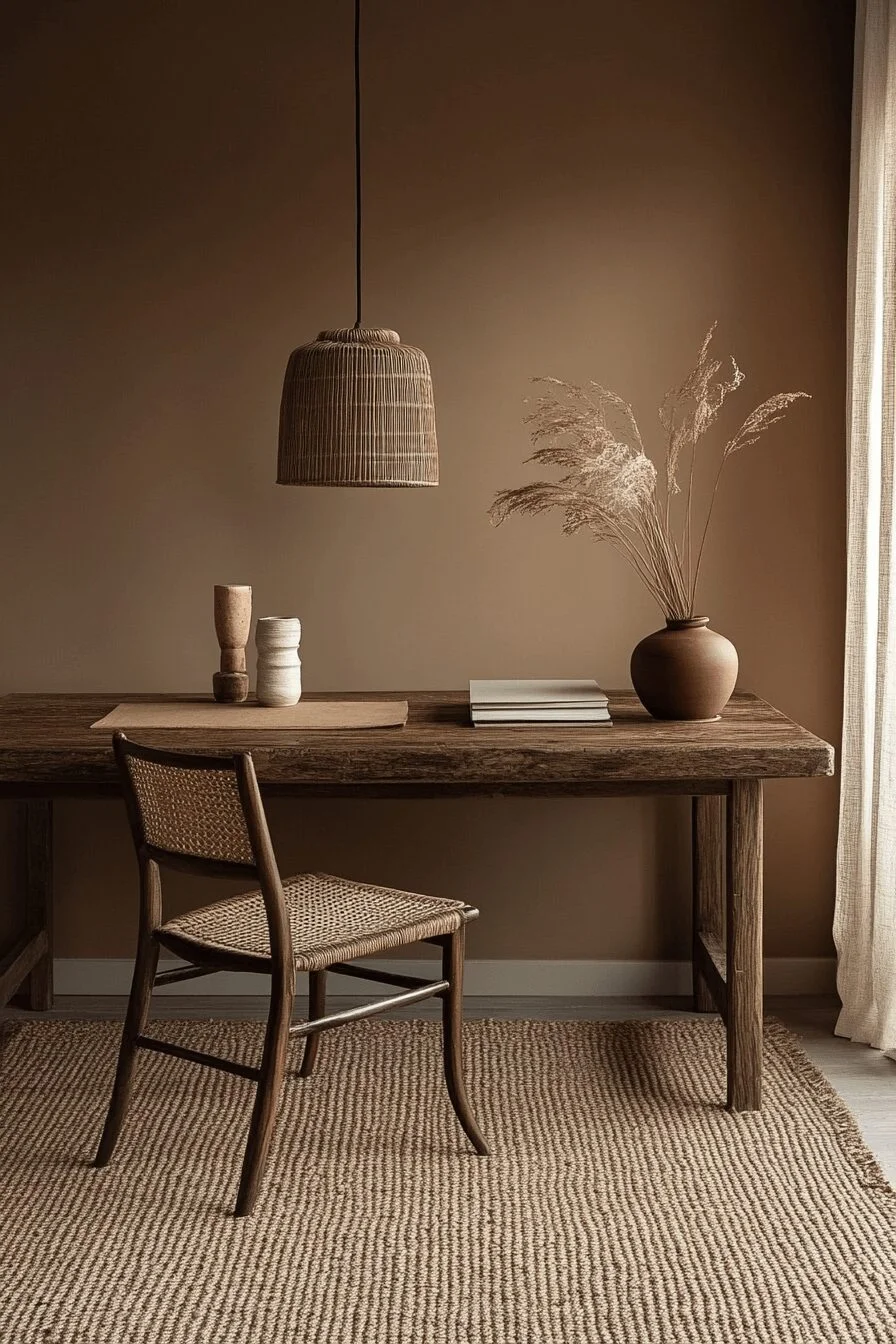 Japandi Office with Clay Palette