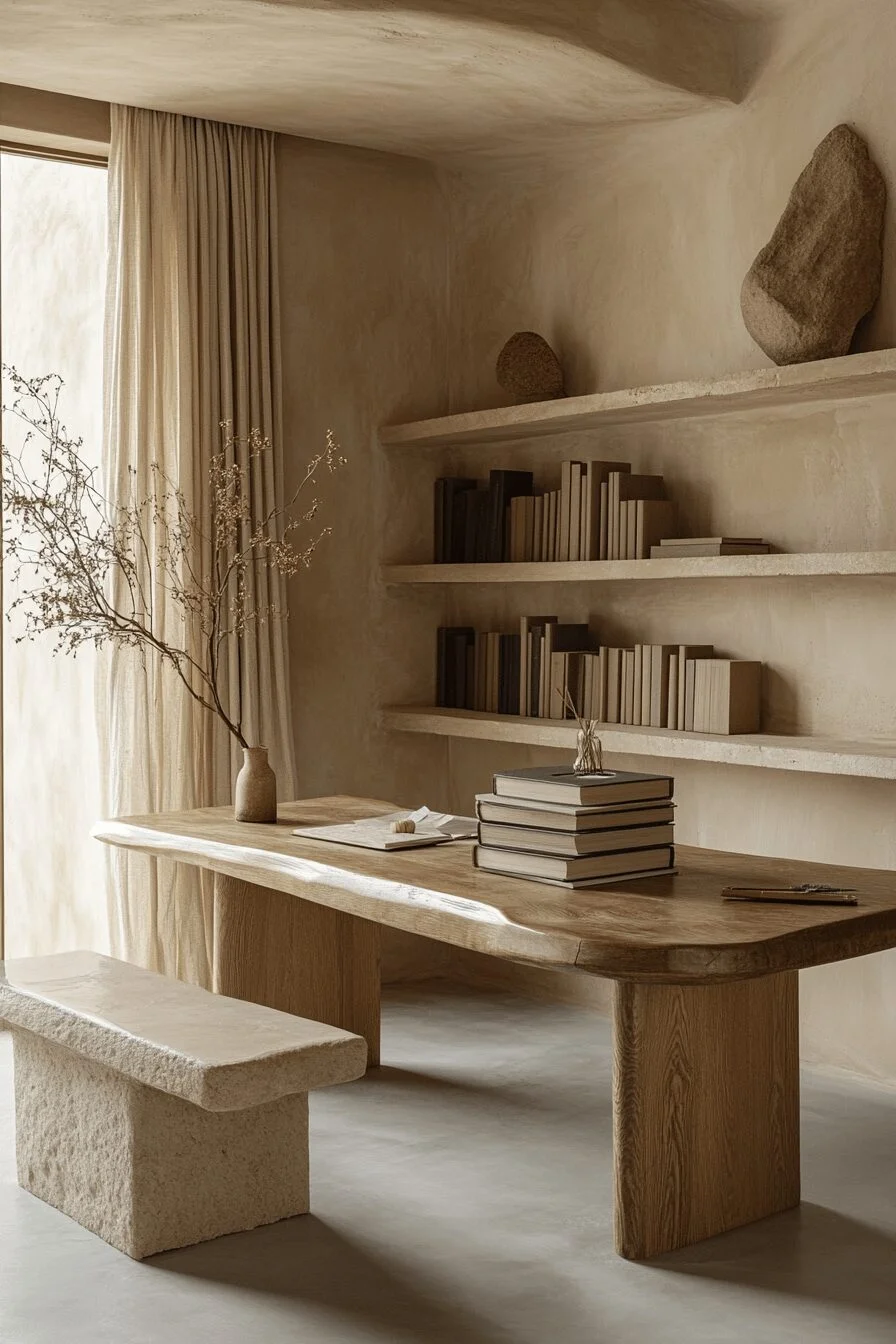 Tranquil Surface Japandi Office