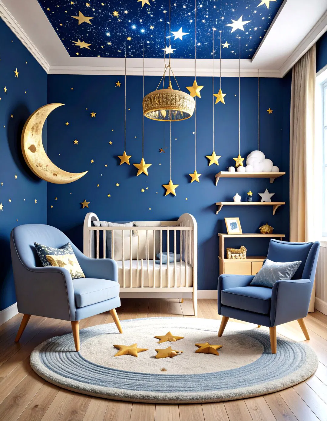 Celestial Dreams Moon and Stars Nursery