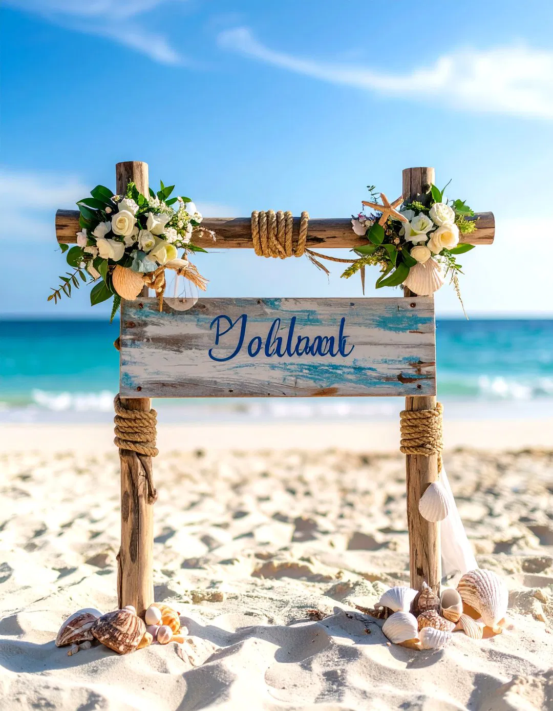 Beach Wedding Coastal Signage