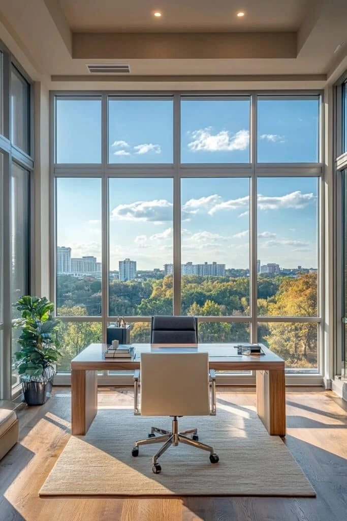 Office with Expansive Scenic Views