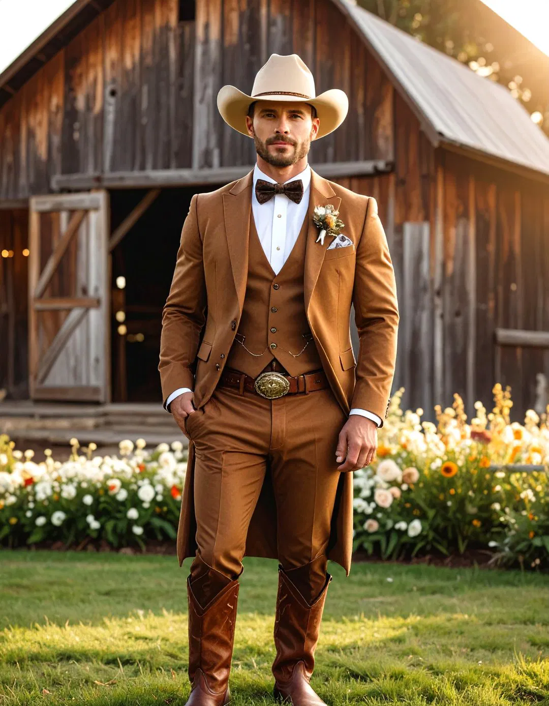 Western Inspired Groom Attire
