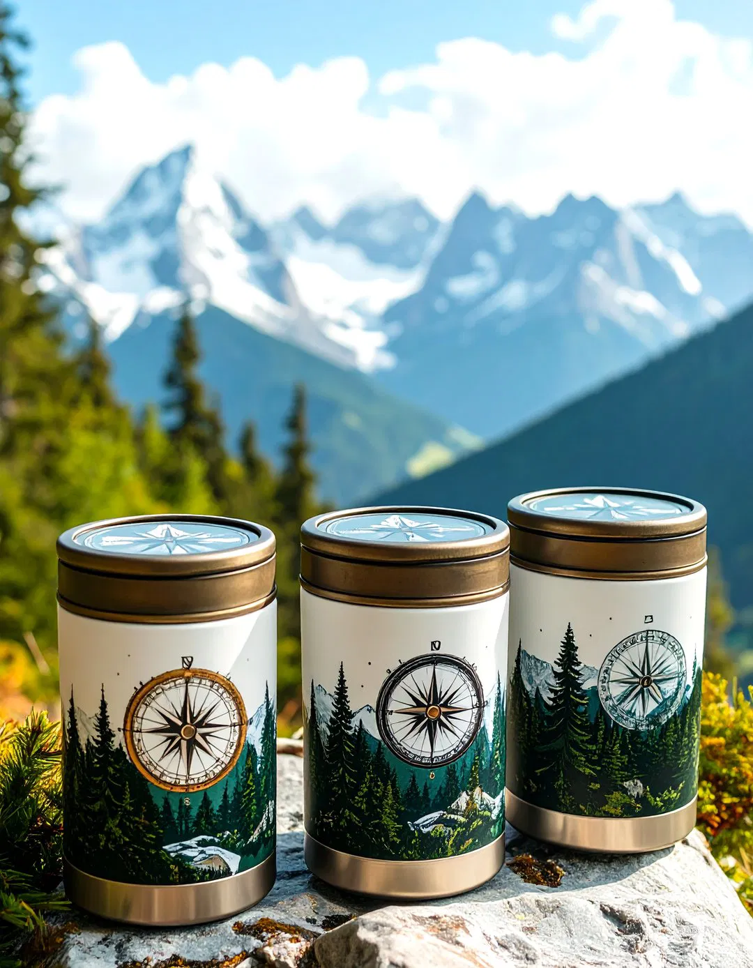 Mountain Adventure Wedding Koozies