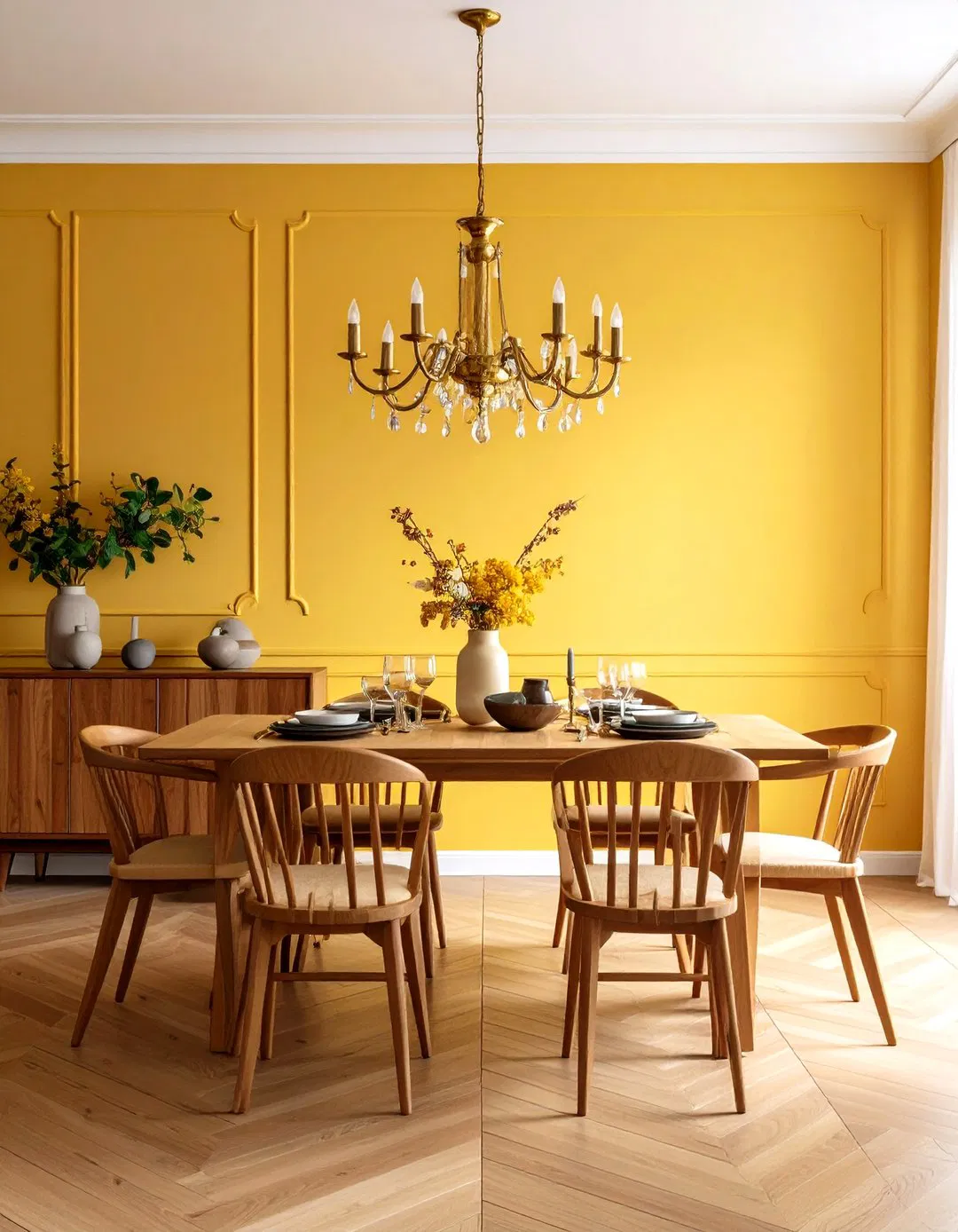 Dining Room Golden Yellow Statement