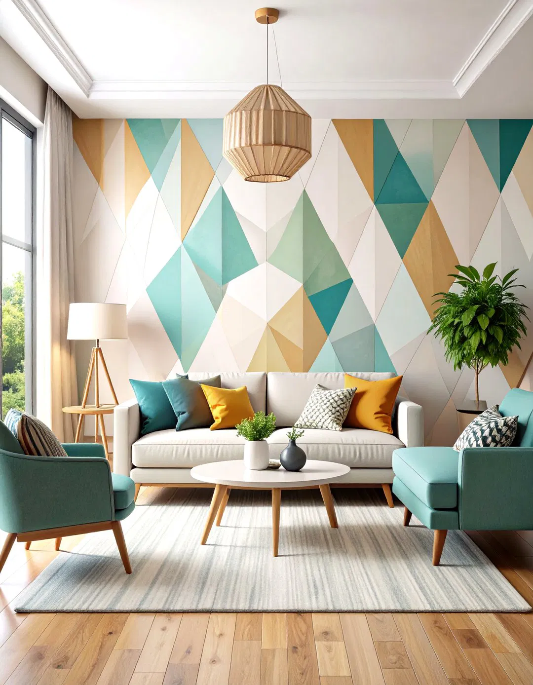 Geometric Abstract Wall Murals