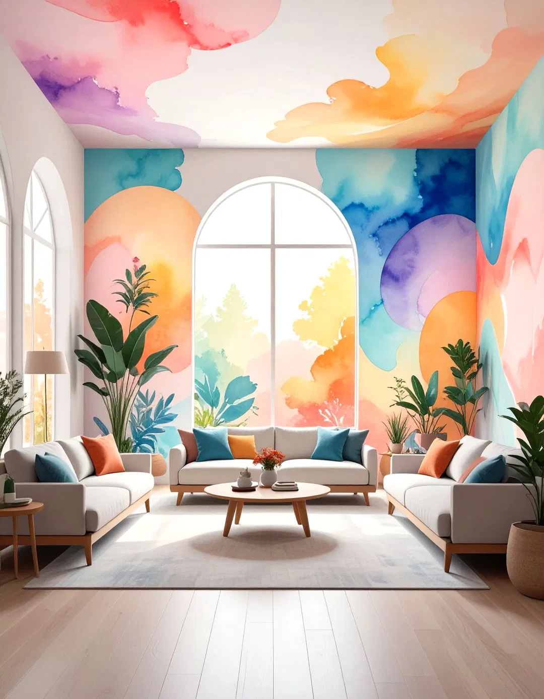 Watercolor Abstract Wall Murals