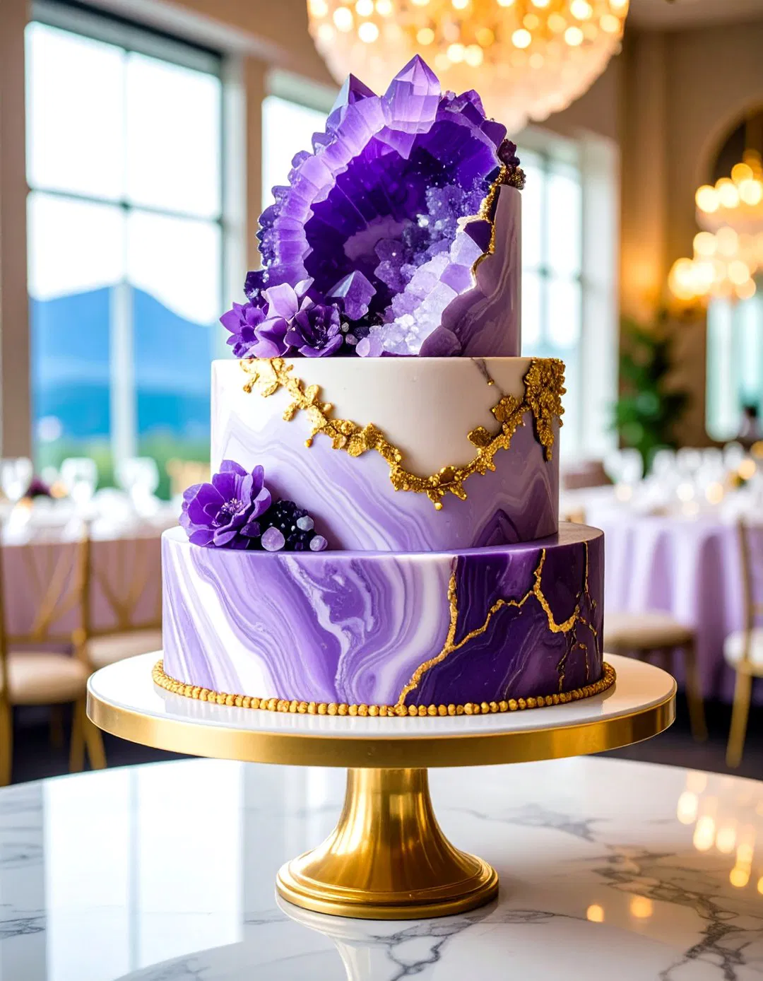Crystal Geode Wedding Cakes