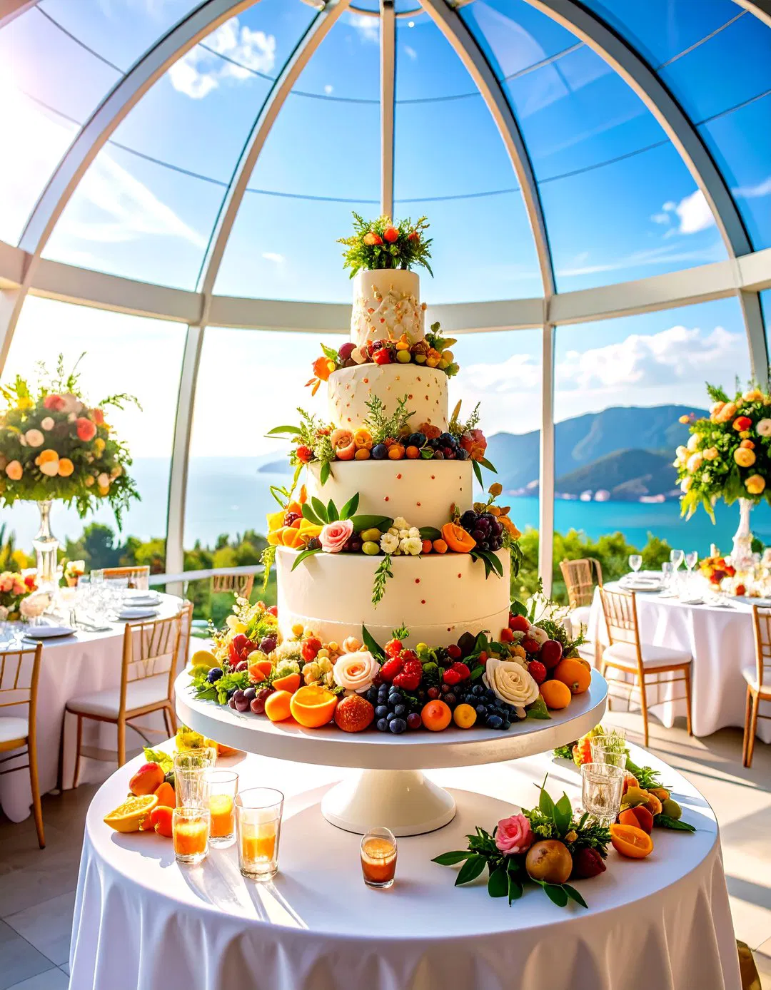 Playful Dome Shaped Wedding Cakes