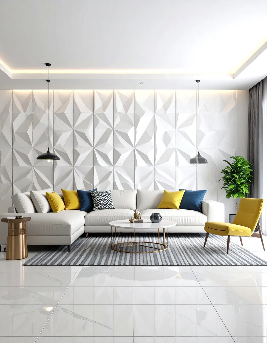 Geometric 3D Wall Panels - Modern Accent