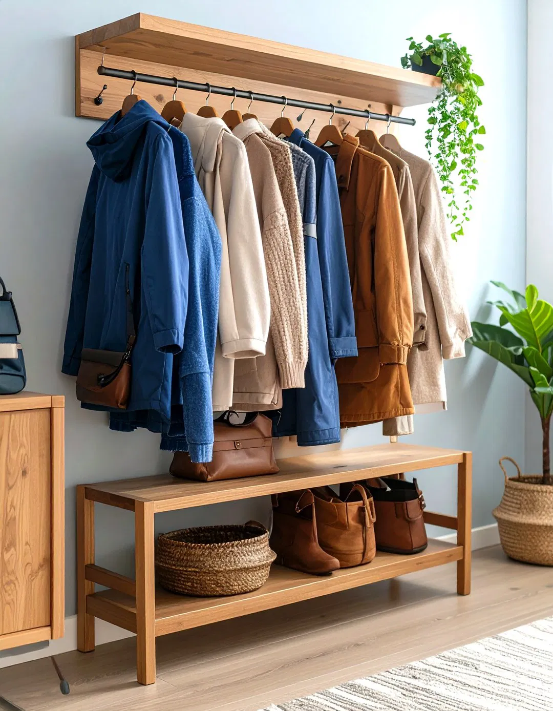 Hook and Rail Combination Units - 24 Wall Storage Ideas