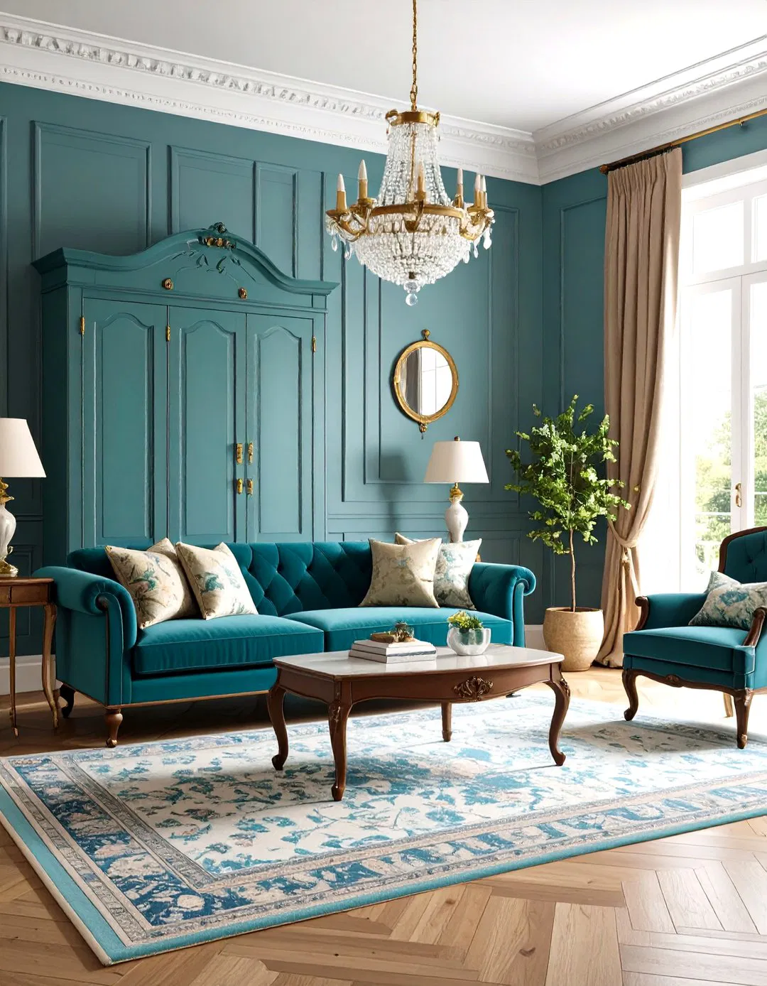 Elegant French Country Living Spaces