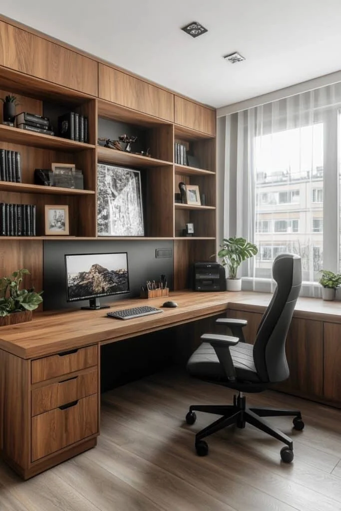 Simple L-Shaped Desk Setup