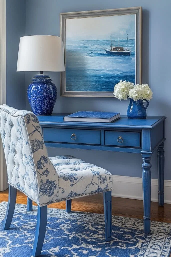Classic Blue Themed Desk