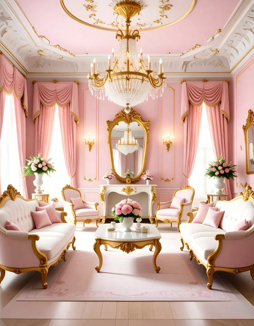 Rococo Revival Victorian Parlor