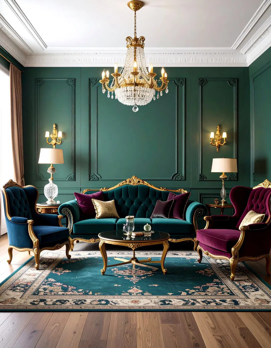 Jewel Toned Victorian Sitting Room