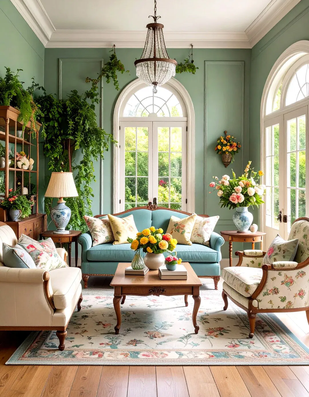 Victorian Botanical Living Room