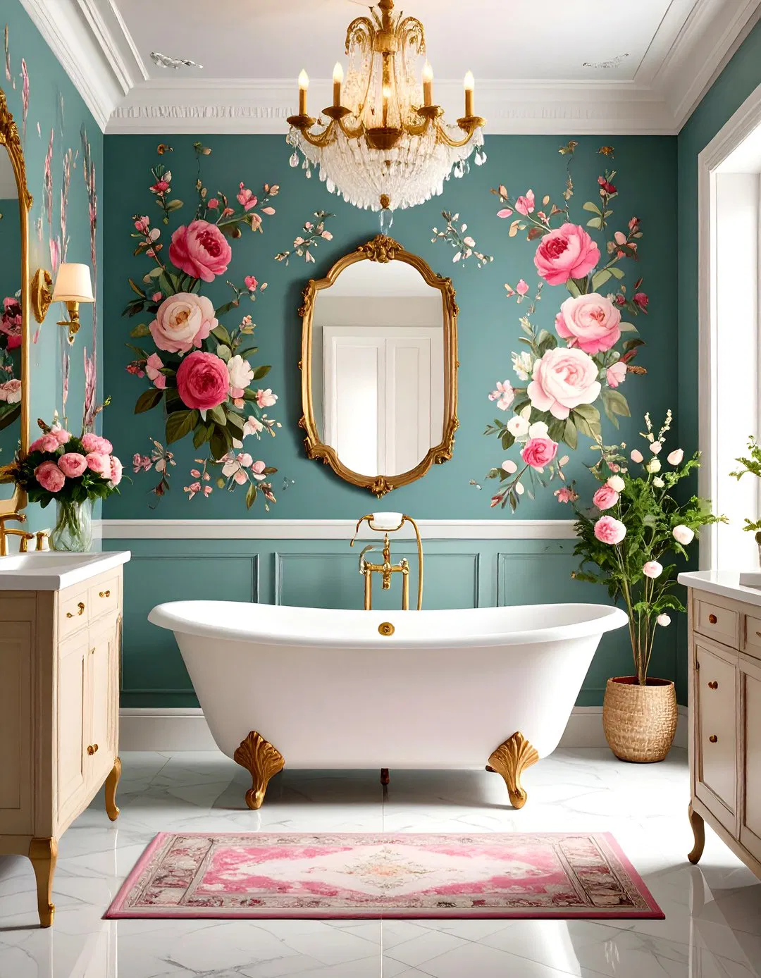 Floral Wallpaper Feature Wall