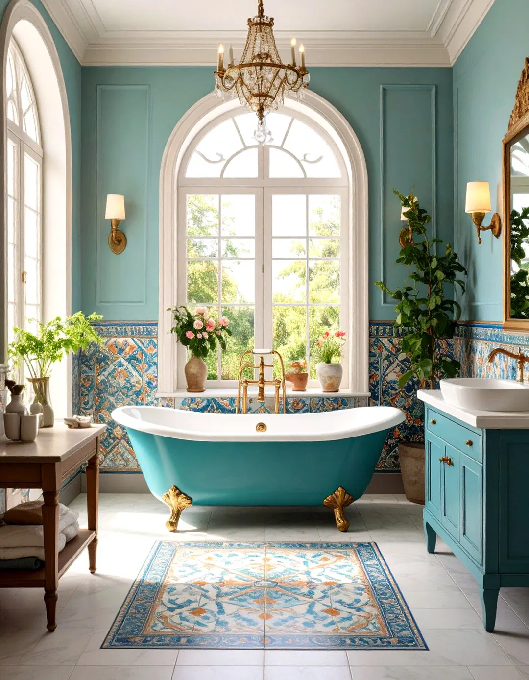 Patterned Encaustic Tile Accent