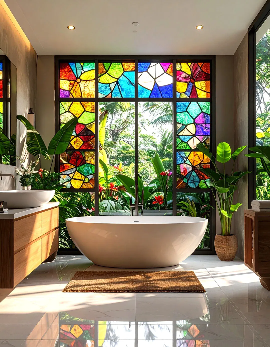 Stained Glass Window Privacy