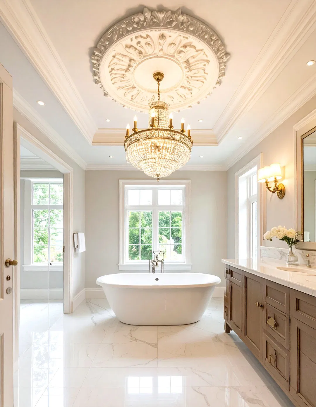Ornate Ceiling Medallion Feature