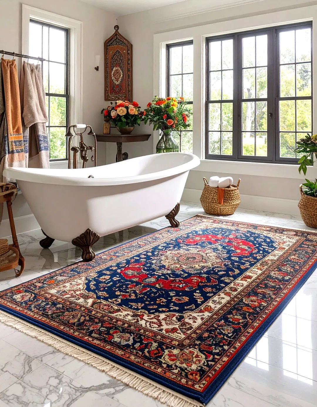 Antique Persian Rug Accent