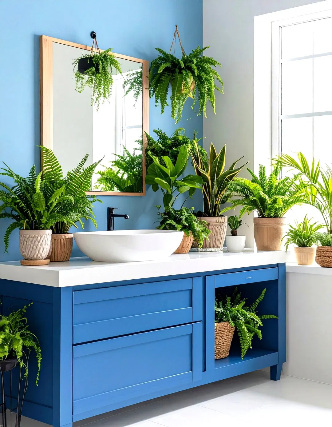 Bathroom Vanity Plant Displays